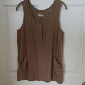 Brown Sleeveless Top